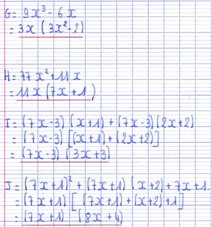 Factoriser - Collège Jean Boucheron